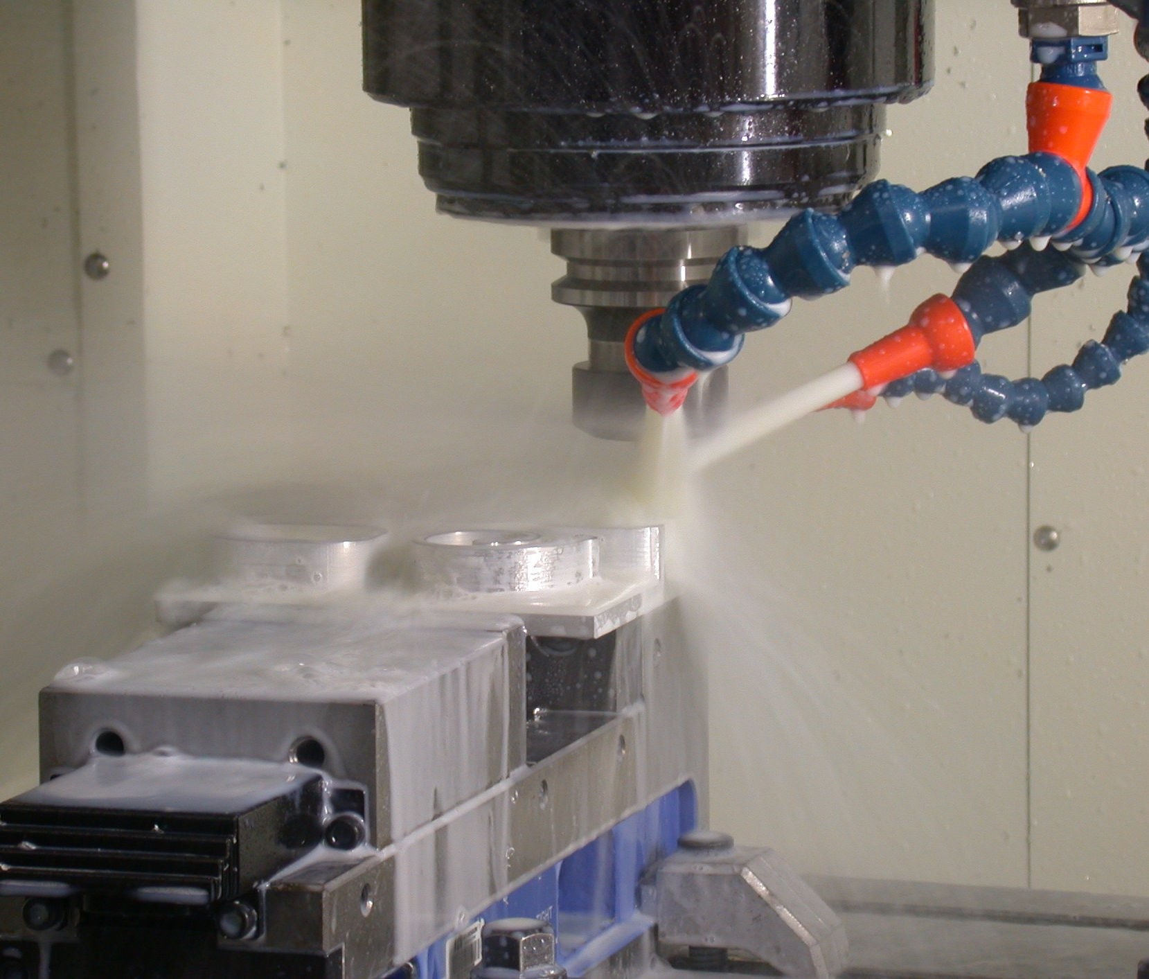 CNC machining center cutting metal