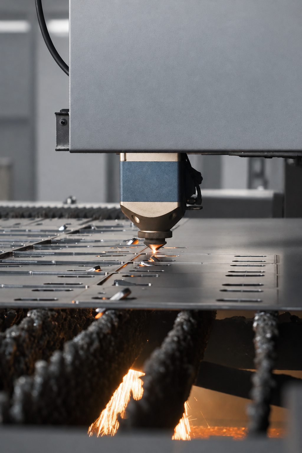High-tonnage press brake for sheet metal bending